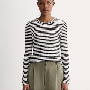 Everlane Women’s The Cozy Rib Long Sleeve Tee Sweater Knit Size XL NWOT